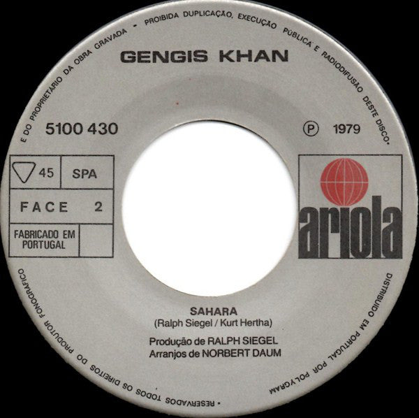 Dschinghis Khan : Gengis Khan (7", Single)