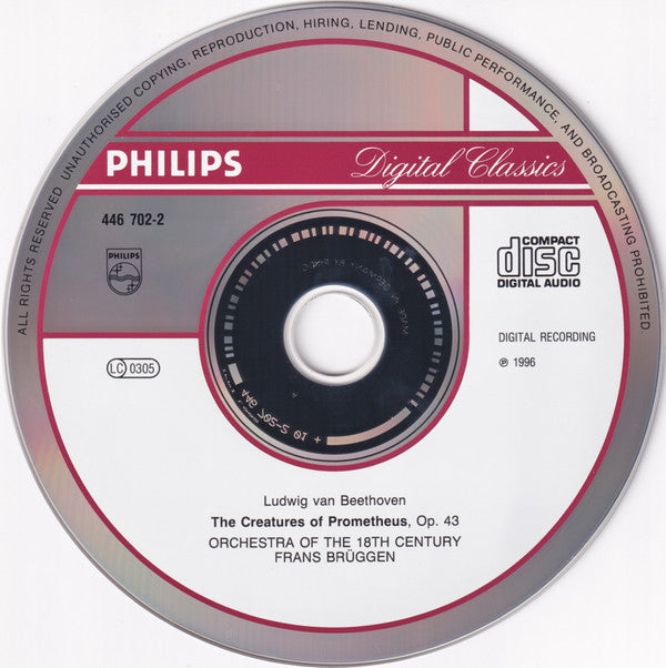 Ludwig van Beethoven, Orchestra Of The 18th Century, Frans Brüggen : Die Geschöpfe Des Prometheus = The Creatures Of Prometheus = Les Créatures De Prométhée (CD, Album)