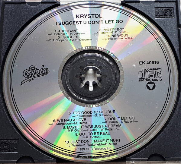 Krystol : I Suggest U Don't Let Go (CD, Album)