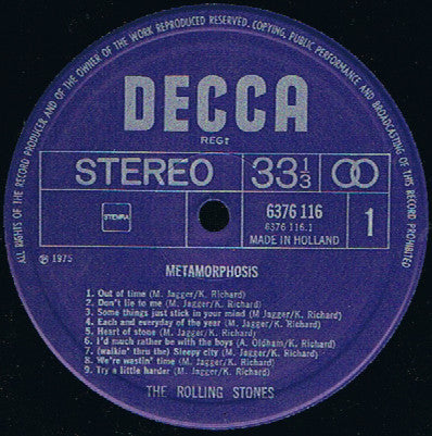 The Rolling Stones : Metamorphosis (LP, Comp)
