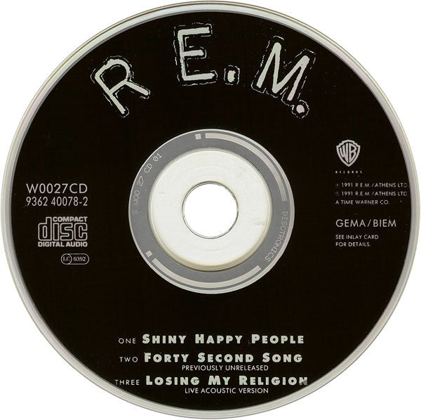 R.E.M. : Shiny Happy People (CD, Single)