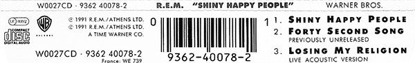 R.E.M. : Shiny Happy People (CD, Single)