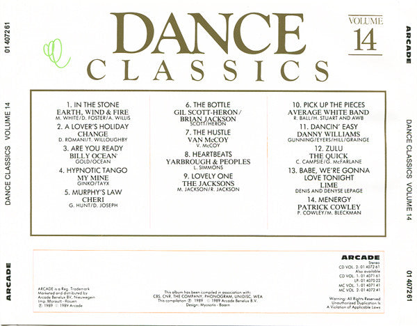 Various : Dance Classics Volume 14 (CD, Comp)