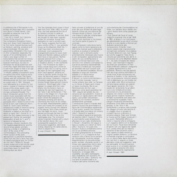 Franz Liszt, Katia Et Marielle Labèque : Music For Two Pianos = Musik Für Zwei Klaviere (LP)