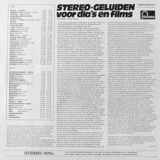 Frans Peters : Stereo Geluiden Voor Dia's En Films (LP, Album)