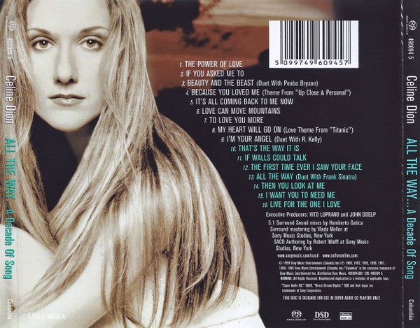 Céline Dion : All The Way... A Decade Of Song (SACD, Multichannel, Comp)