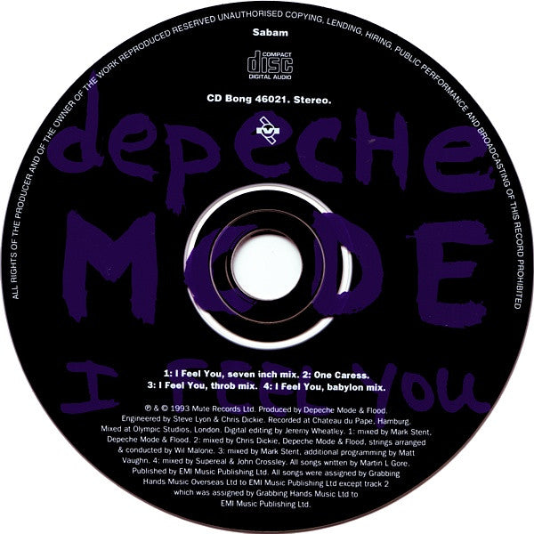Depeche Mode : I Feel You (CD, Single)