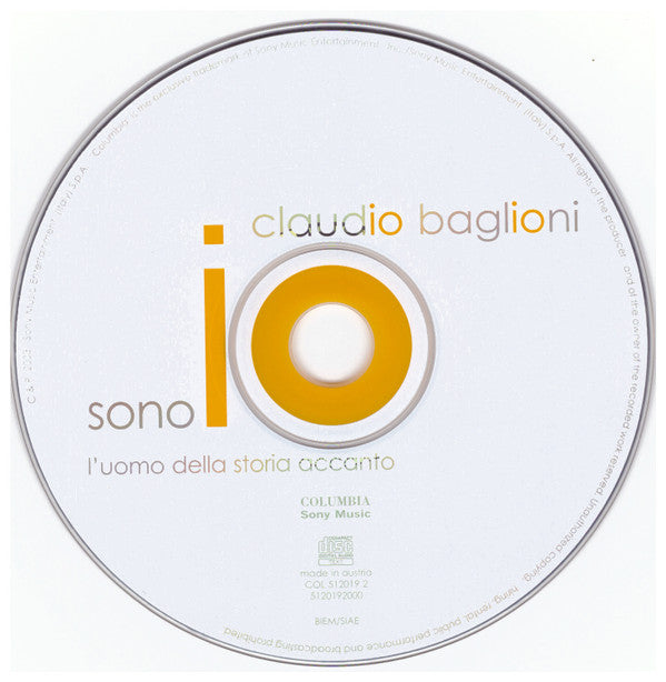Claudio Baglioni : Sono Io (L'uomo Della Storia Accanto) (CD, Album)