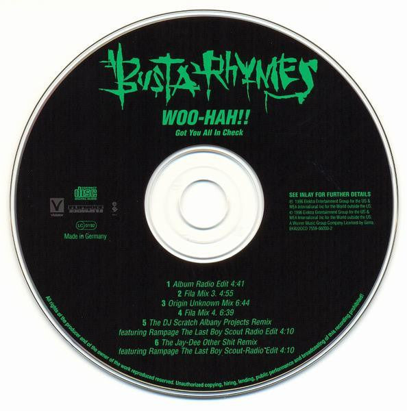 Busta Rhymes : Woo-Hah!! Got You All In Check (CD, Single, M/Print)