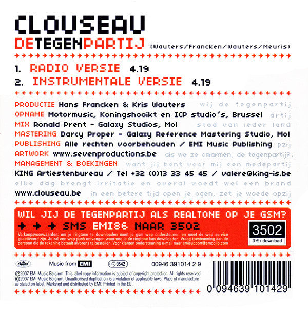 Clouseau : De Tegenpartij (CD, Single)