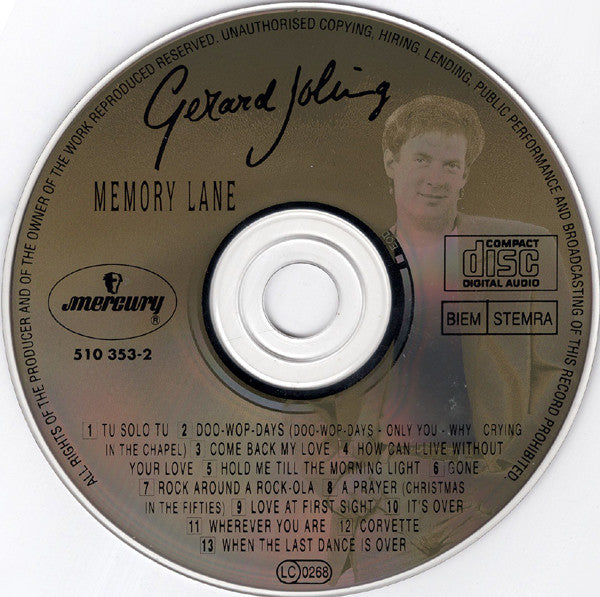 Gerard Joling : Memory Lane (CD, Album)