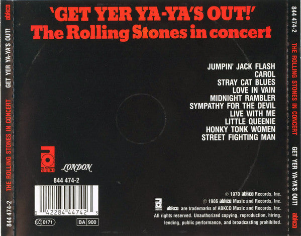 The Rolling Stones : Get Yer Ya-Ya's Out! (The Rolling Stones In Concert) (CD, Album, RE, RM)