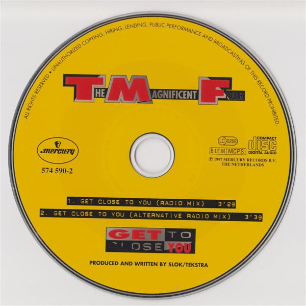 The Magnificent Four : Get Close To You (CD, Single)