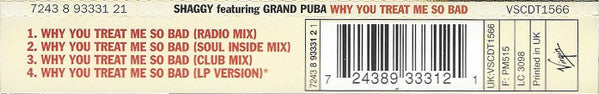 Shaggy Featuring Grand Puba : Why You Treat Me So Bad (CD, Single)