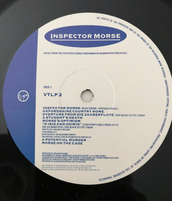 Barrington Pheloung : Inspector Morse (Original Music From The ITV Series) (LP, Album)