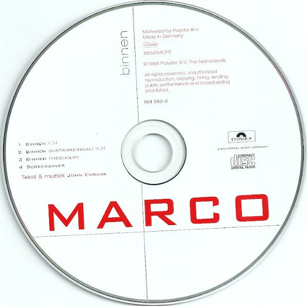 Marco Borsato : Binnen (CD, Maxi, Enh)