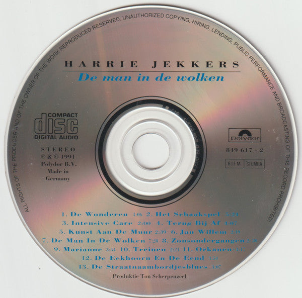 Harrie Jekkers : De Man In De Wolken (CD, Album, RP)