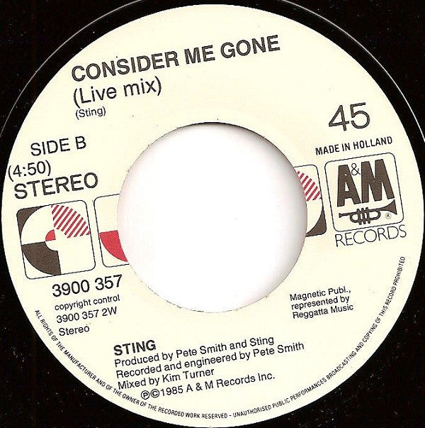 Sting : Love Is The Seventh Wave (New Mix) (7", Single)