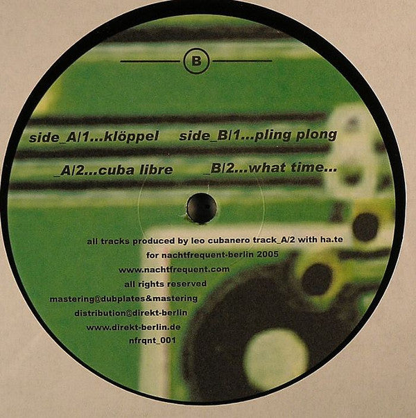 Leo Cubanero : Multiple Partitionen One (12")