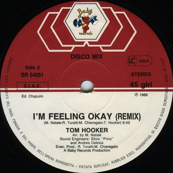 Tom Hooker : Feeling Okay (12", Maxi)