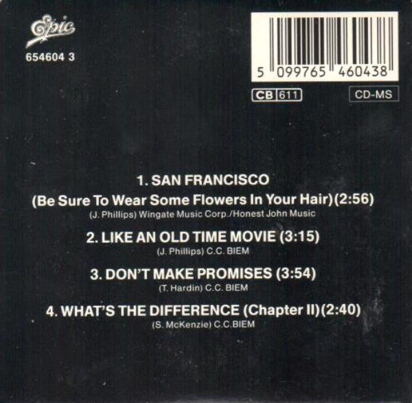 Scott McKenzie : San Francisco / Like An Old Time Movie / Don't Make Promises / What's The Difference (CD, Mini, Maxi)