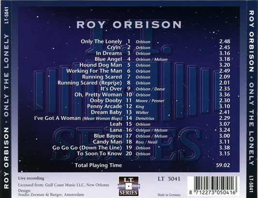 Roy Orbison : Only The Lonely (CD, Comp)