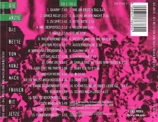 Die Ärzte : Das Beste Von Kurz Nach Früher Bis Jetze (2xCD, Comp, RP)