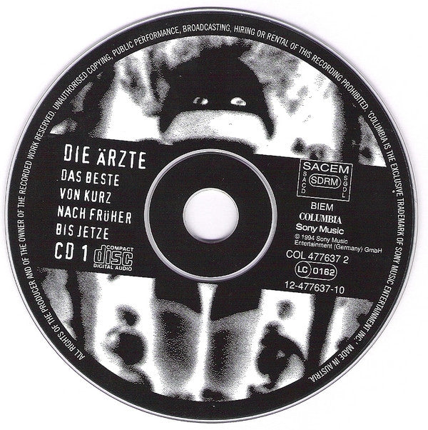 Die Ärzte : Das Beste Von Kurz Nach Früher Bis Jetze (2xCD, Comp, RP)