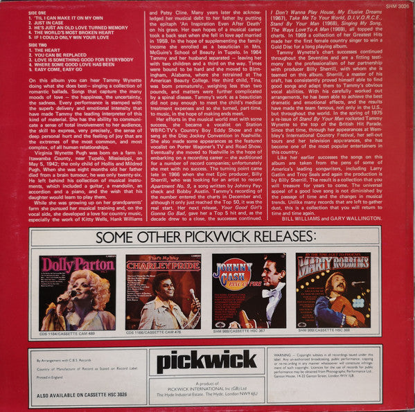 Tammy Wynette : In Love (LP, Album, RE)