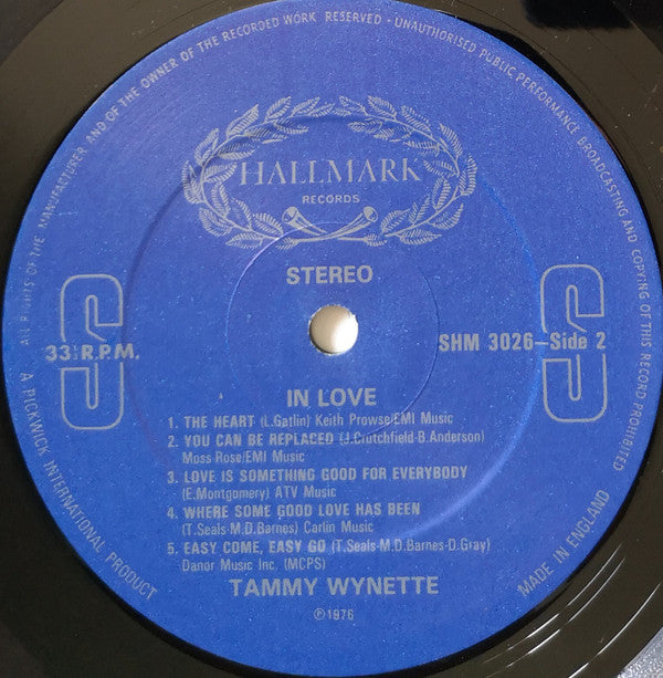 Tammy Wynette : In Love (LP, Album, RE)