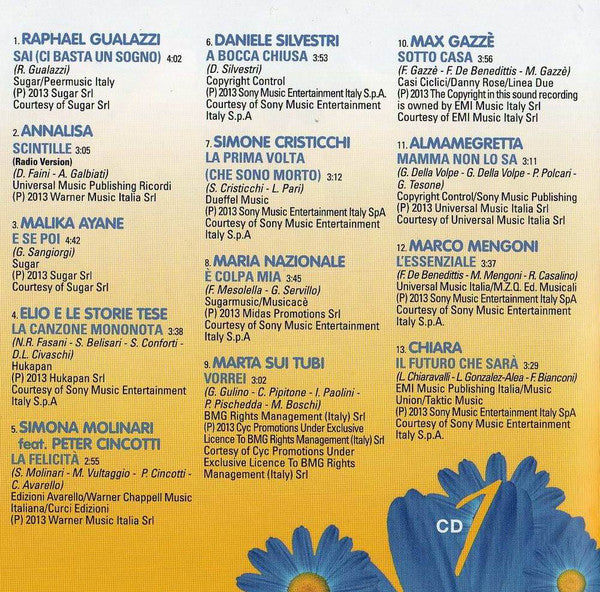 Various : Sanremo 2013 (2xCD, Comp)