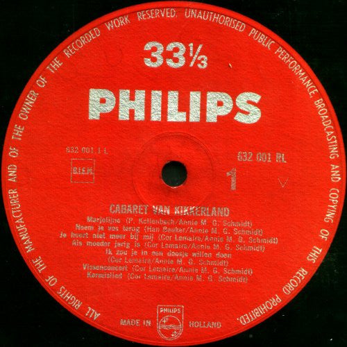 Various : Cabaret Van Kikkerland (LP, Comp, Mono)