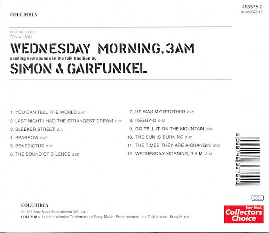 Simon & Garfunkel : Wednesday Morning, 3 A.M. (CD, Album, RE)