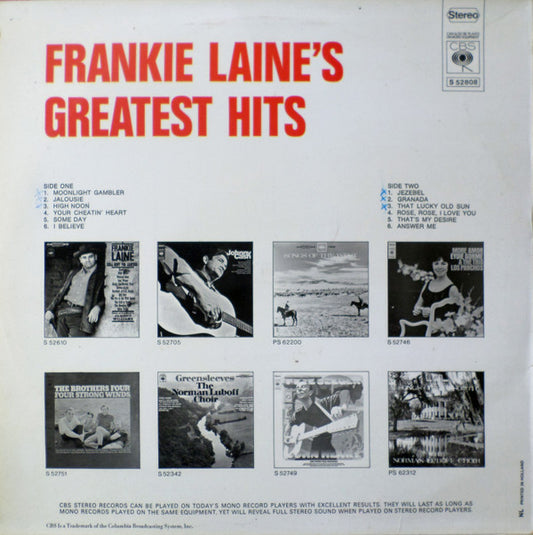Frankie Laine : Frankie Laine's Greatest Hits (LP, Comp)