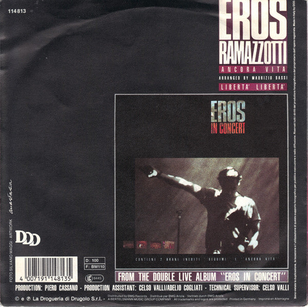 Eros Ramazzotti : Ancora Vita (7", Single)