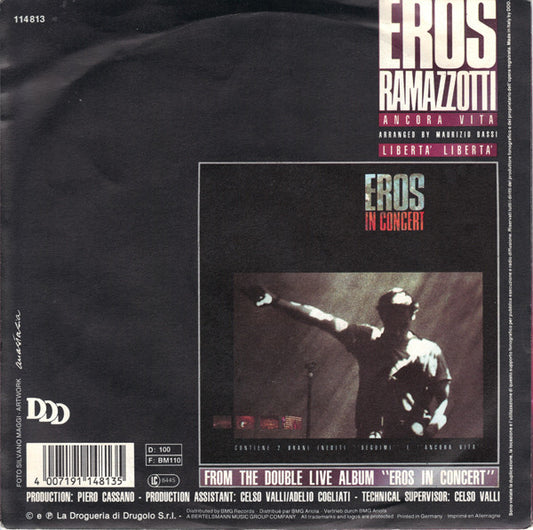 Eros Ramazzotti : Ancora Vita (7", Single)