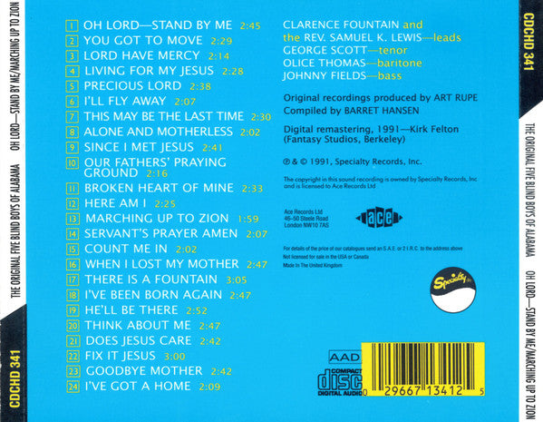 Five Blind Boys Of Alabama : Oh Lord - Stand By Me / Marching Up To Zion (CD, Comp)