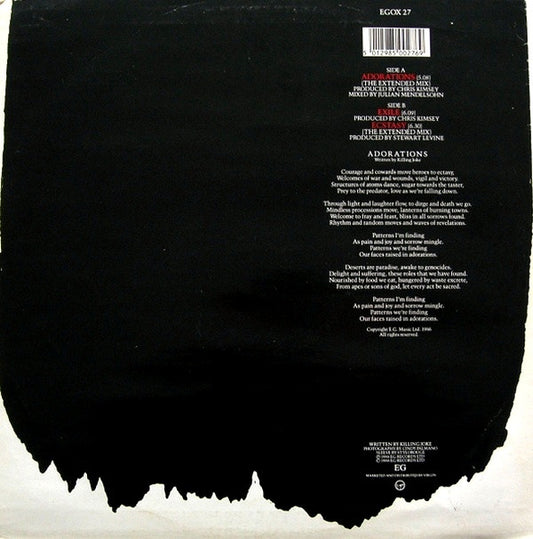 Killing Joke : Adorations (The Extended Mix) (12", Single)