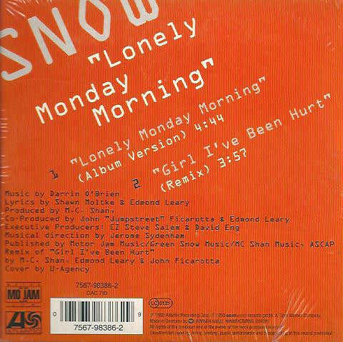 Snow (2) : Lonely Monday Morning (CD, Single, Car)