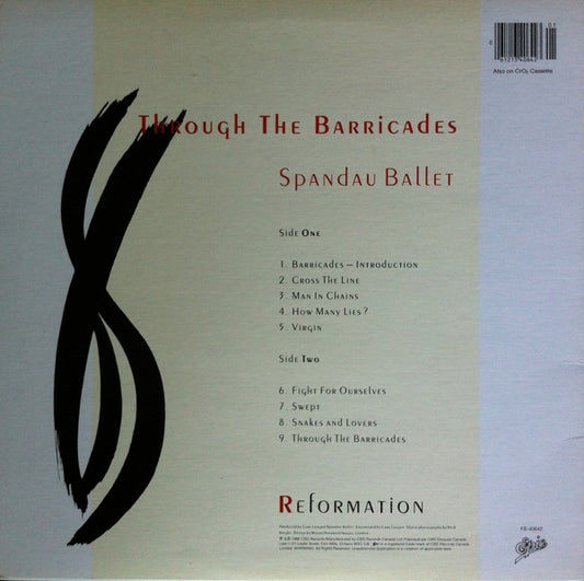 Spandau Ballet : Through The Barricades (LP, Album)