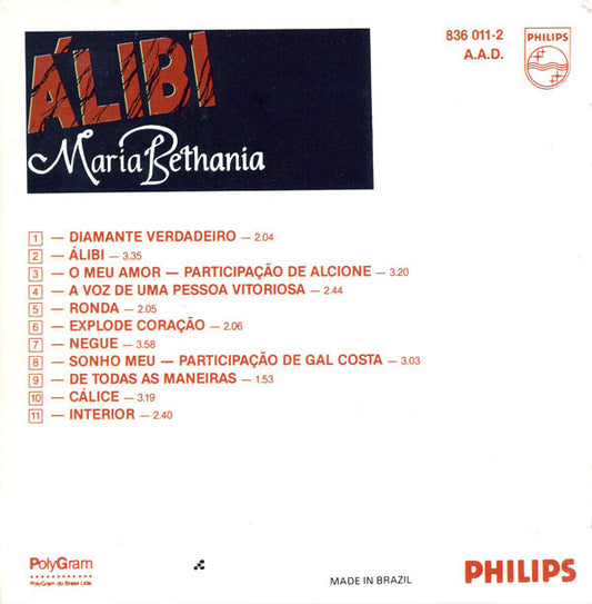 Maria Bethânia : Álibi (CD, Album, RE)