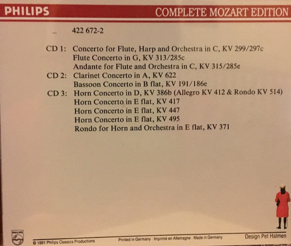 Wolfgang Amadeus Mozart : Wind Concertos (5xCD, Comp)