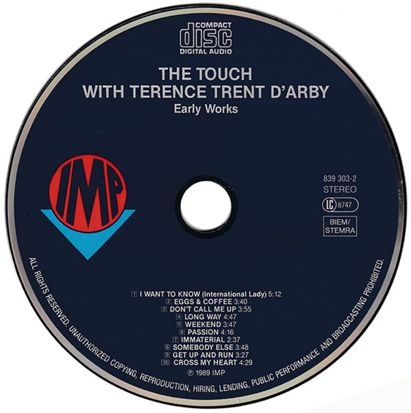 The Touch With Terence Trent D'Arby : Early Works (CD, Album)