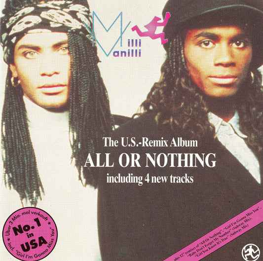 Milli Vanilli : All Or Nothing - The U.S. Remix Album (CD, Album)