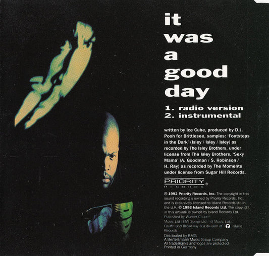 Ice Cube : It Was A Good Day (CD, Single)