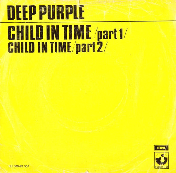 Deep Purple : Child In Time (7", Single, Yel)