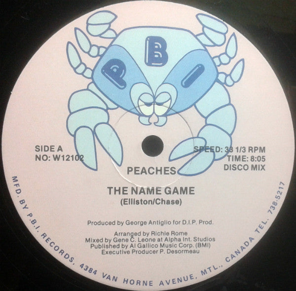 Peaches (4) : The Name Game (12")