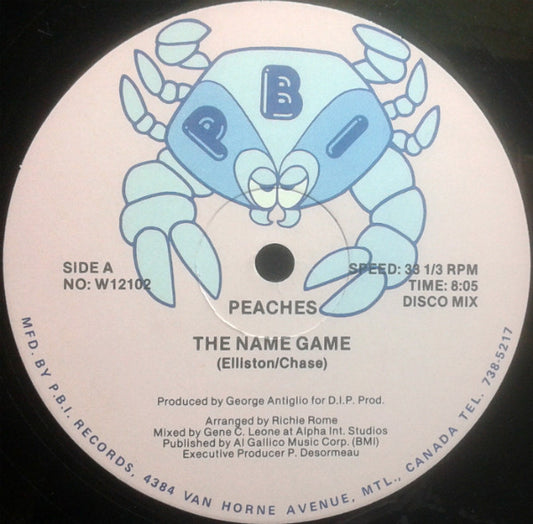 Peaches (4) : The Name Game (12")