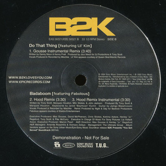 B2K : Badaboom (Remixes) (12", Promo)