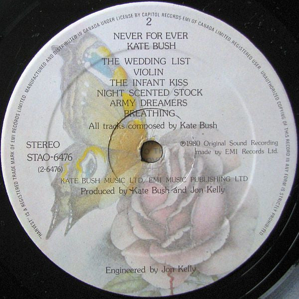 Kate Bush : Never For Ever (LP, Album, Gat)